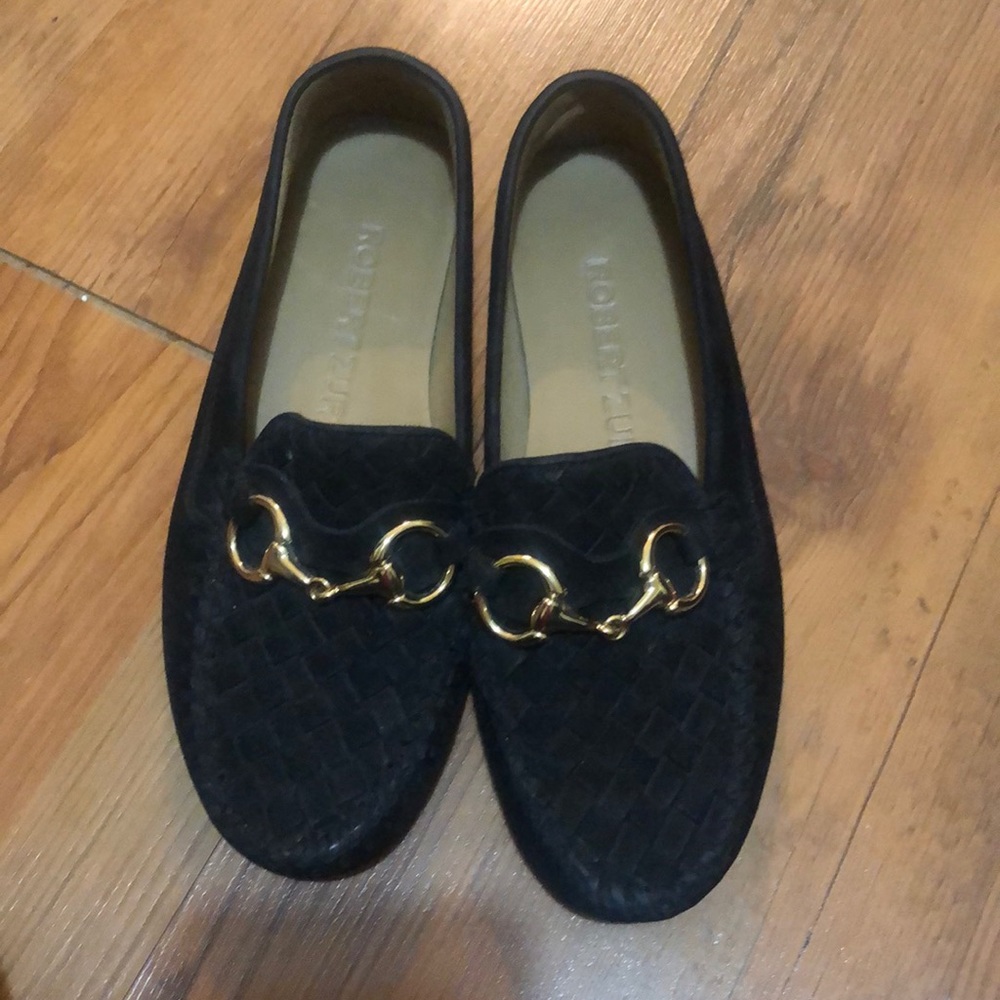 Robert Zur black suede loafers